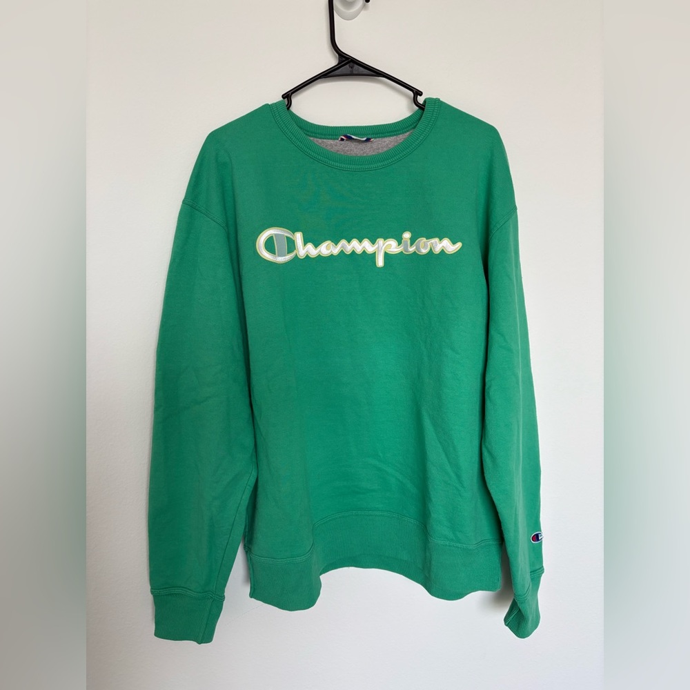Champion Men’s Green Crewneck Sweatshirt Large